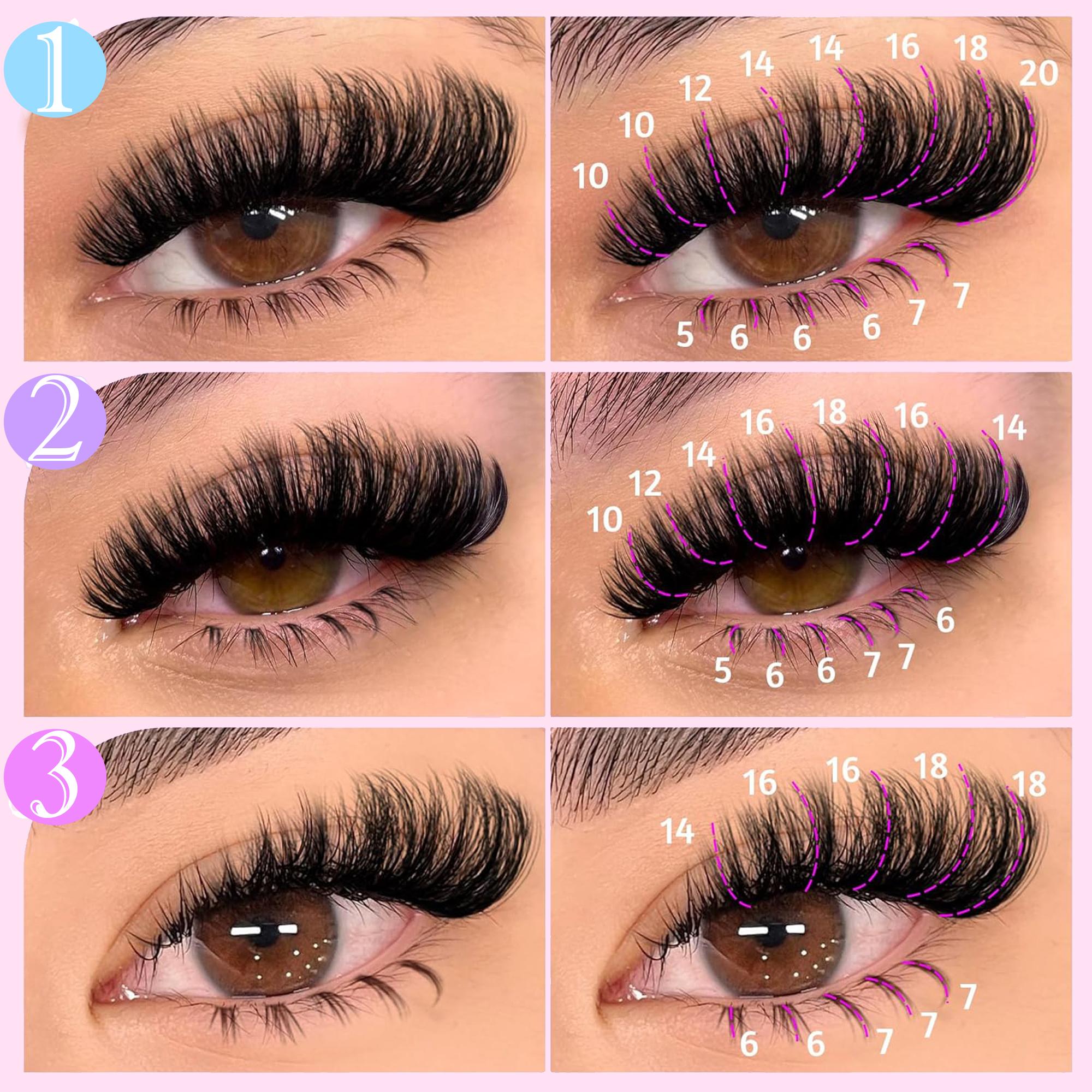 Portable Eyelash Extension Kit with Glue, Eyelash Bond, Sealer, Remover, Tweezers, Eyelash Brush Complete Eye Makeup Tool Set for Perfect Lashes, Eyelash Cluster Kit