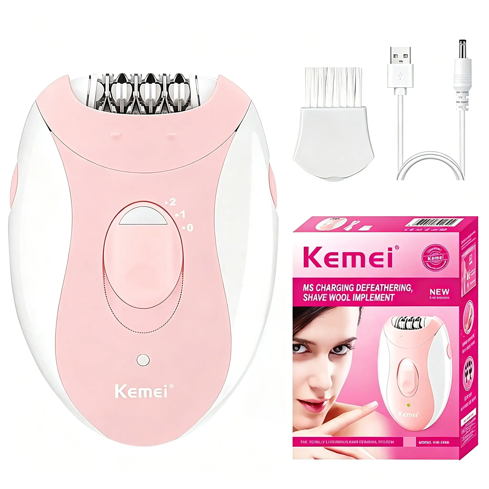 Women Electric Epilator, USB Rechargeable Ipx5 Waterproof, 2-Speed Adjustable, 32 Stainless-Steel Tweezers, Portable Hair Remover