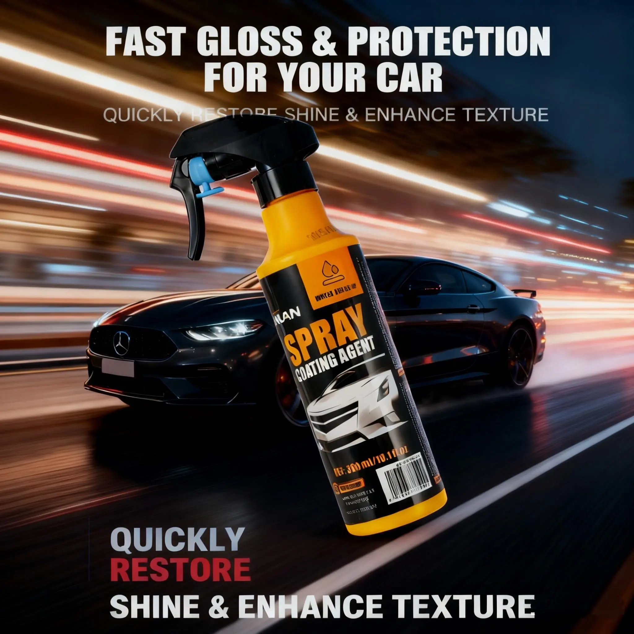 Spray coating agent；NUAN nano car coating sprayNano Car Coating Spray – ceramic coating spray, car ceramic coating spray,spray wax, wax sealant, paint sealant, UV protection car spray, anti dust car coating, water spot resistance,