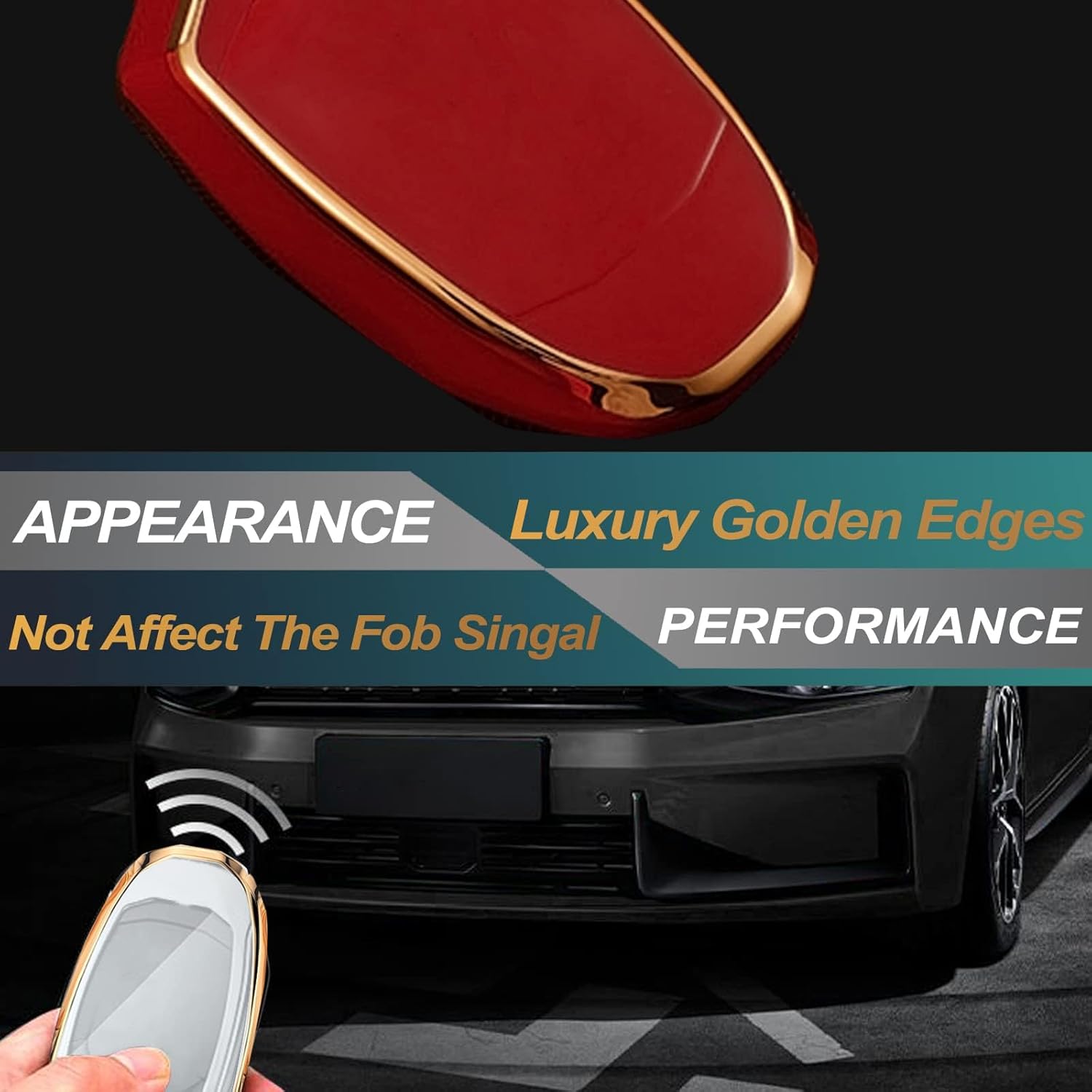 Key Fob Cover Compatible with Jeep Grand Cherokee Renegade Chrysler 200 300 Dodge RAM Durango Challenger Journey Dart Fiat TPU Remote Keyless Key Fob Case Protection Shell Accessories, Black