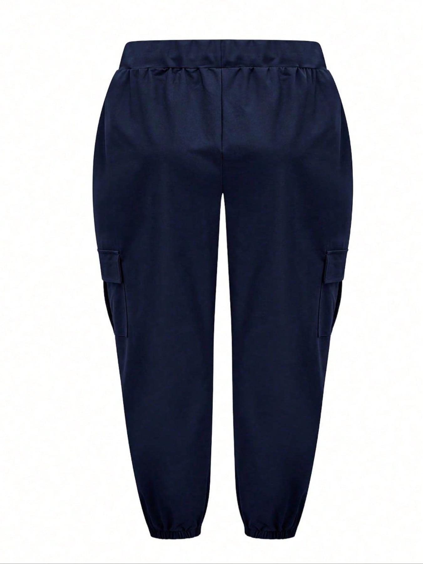 【Plus Size】 Solid Color Pants, Casual Comfy Trousers for Women, Women's Bottoms for Summer