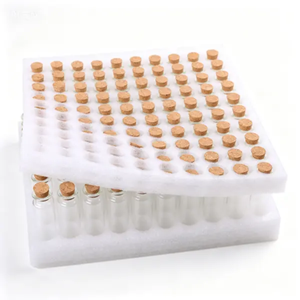 100 Sequin 15ml Tiny Glass Jars with Cork Stoppers (22mm Diameter, 65mm Height) - Wedding Gift Paint Containers, Room Storage Jars with Included Favor Box for Home, Seed Storing