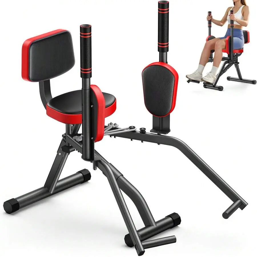 Home-Gym Hip Abductor Leg Machine - Glute, Thigh Strength Training Equipment for Lower-Body Workouts, Chest Trainer
