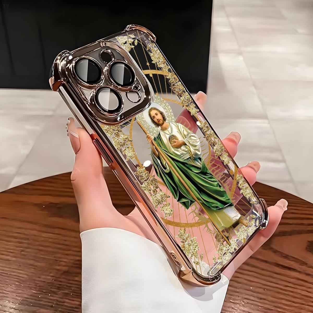 Religious Design Luxury Protection Jesus Pattern Mobile Protective Phone Case for IPhone 16 15 14 13 12 11 Pro Max Plus Shockproof Cellphone Cover