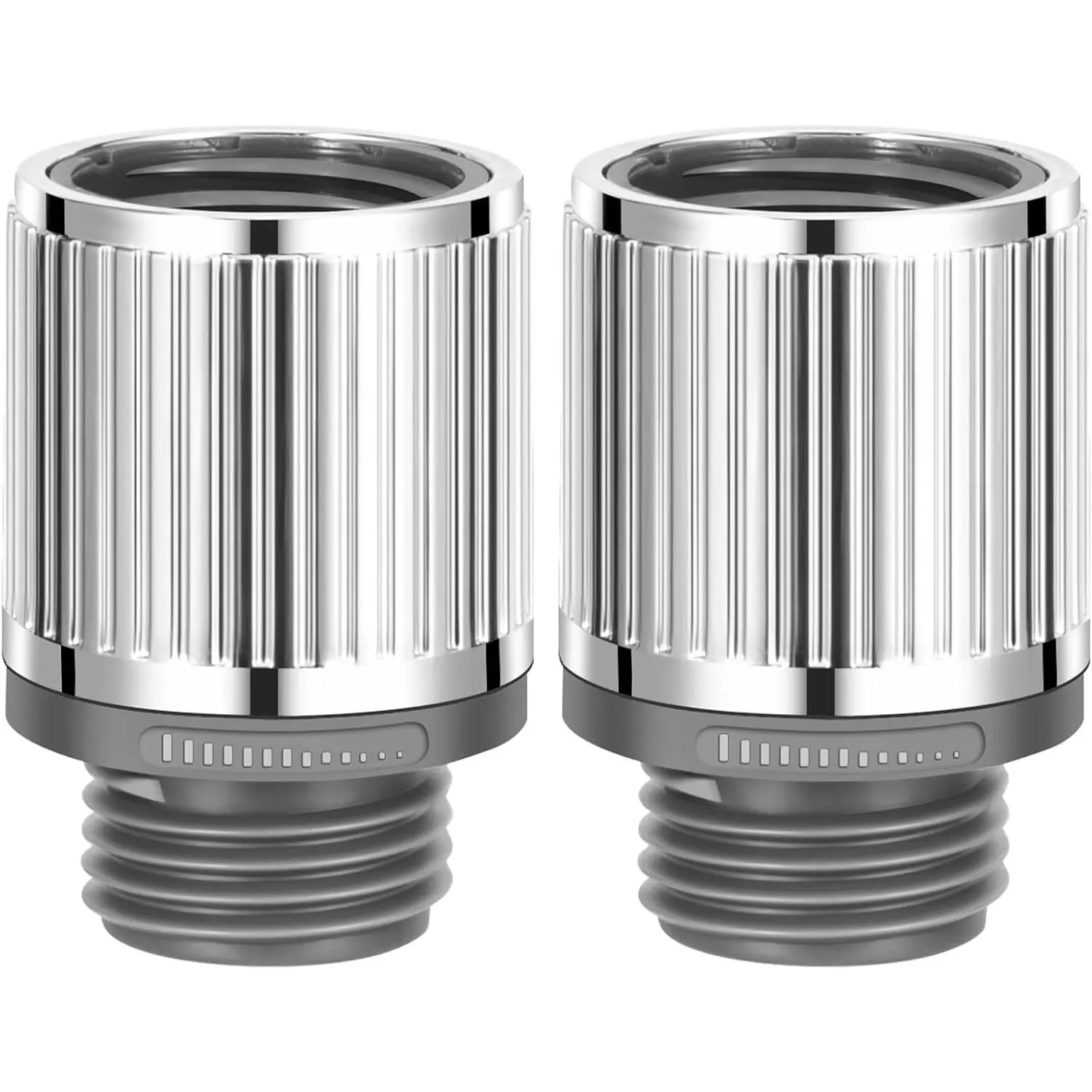 MAAYAYA 2-Pack Shower Flow Control Valve, Rotating , Chrome | MAAYAYA 2-pack chrome valves; rotate  to adjust flow; screw-mount; fits handheld showers & bidet sprayers; leak-free