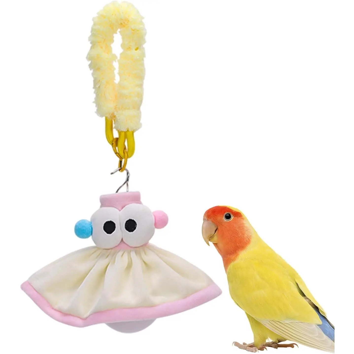Decorative Bird Cage Light, Bird Shaped LED Lamp, Plush Parrot Light Fixture, Ambient Accent Lamp for Living Room Decor, Cute Lamp for Bedroom Counters and Cozy Home Interior Display