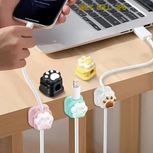 Cable Management Stand, 2-Piece Wall-Mounted Cable Organizer, Desktop Cable Clips, Office Desktop Accessories, Home Office Desk Organiser, Office Supplies, Extension Cord Manager, Cable Management Kit