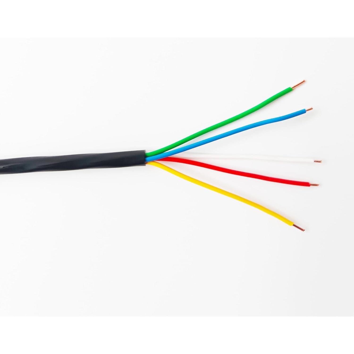 18/5 250ft Solid Sprinkler Wire for Valves System, Irrigation Wire with  PE Jacket Sprinkler  for Underground Irrigation System, Field Central Control System, 30V, ETL Listed