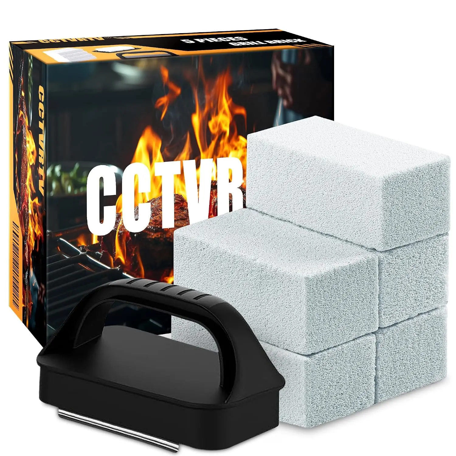 Heavy Duty Griddle Cleaning Brick with Handle