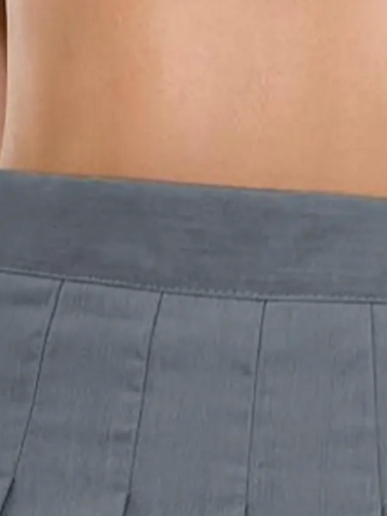 Women's Solid High Waist Pleated Skirt, Casual A-line Mini Skirt For Summer, Ladies Bottoms For Daily Wear