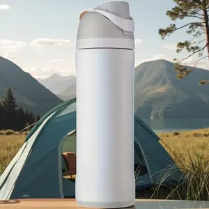 24oz Insulated Stainless Steel Water Bottle, Flip Straw Lid, BPA-Free, Double Wall Vacuum Insulation, Leak-Proof, Portable for Travel