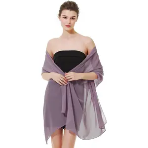 BEAUTELIATE Soft Chiffon Scarfs Shawls and Wraps for Evening Dresses Bridal Wedding Shawl Wraps