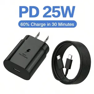 25w USB-C Super Fast Charger, Compatible with Samsung Galaxy S26-S20, Note 20 Ultra, Pro/max, Quick Charge, Wall Adapter, USB-C Cable Included