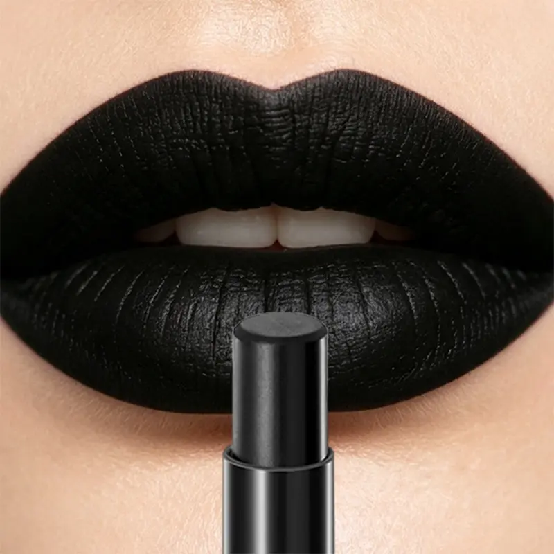 Halloween Black Velvet Matte Lipstick Silky Creamy Texture Dense Coverage Suitable For All Skin Long Lasting Cosmetic Lip Stick