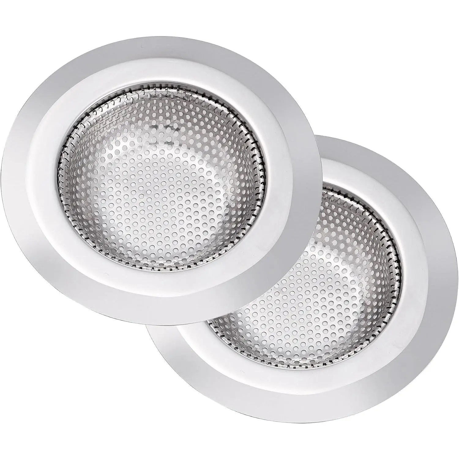 2 count Kitchen Sink Drain Strainer,Stainless Steel Kitchen Sink Strainer,Sink  Catcher, 4.5" Diameter for  of Kitchen Sinks,Anti-Clogging,Rust Resistant