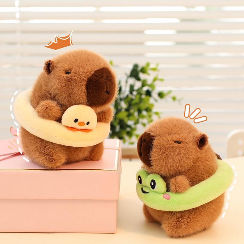 Cute Capybara Plush Toy, Soft Stuffed Capybara Dolls, Plush Toys, Kawaii Plushie for Children Birthday Gift, Huggable Stuffed Animal, Cuddly Stuffed Animal