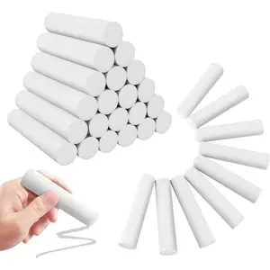 50 Pack White Washable Non-Toxic Sidewalk Chalk for Kids, Ideal for Outdoor Art Play, Painting on Chalkboard Blackboard & Playground