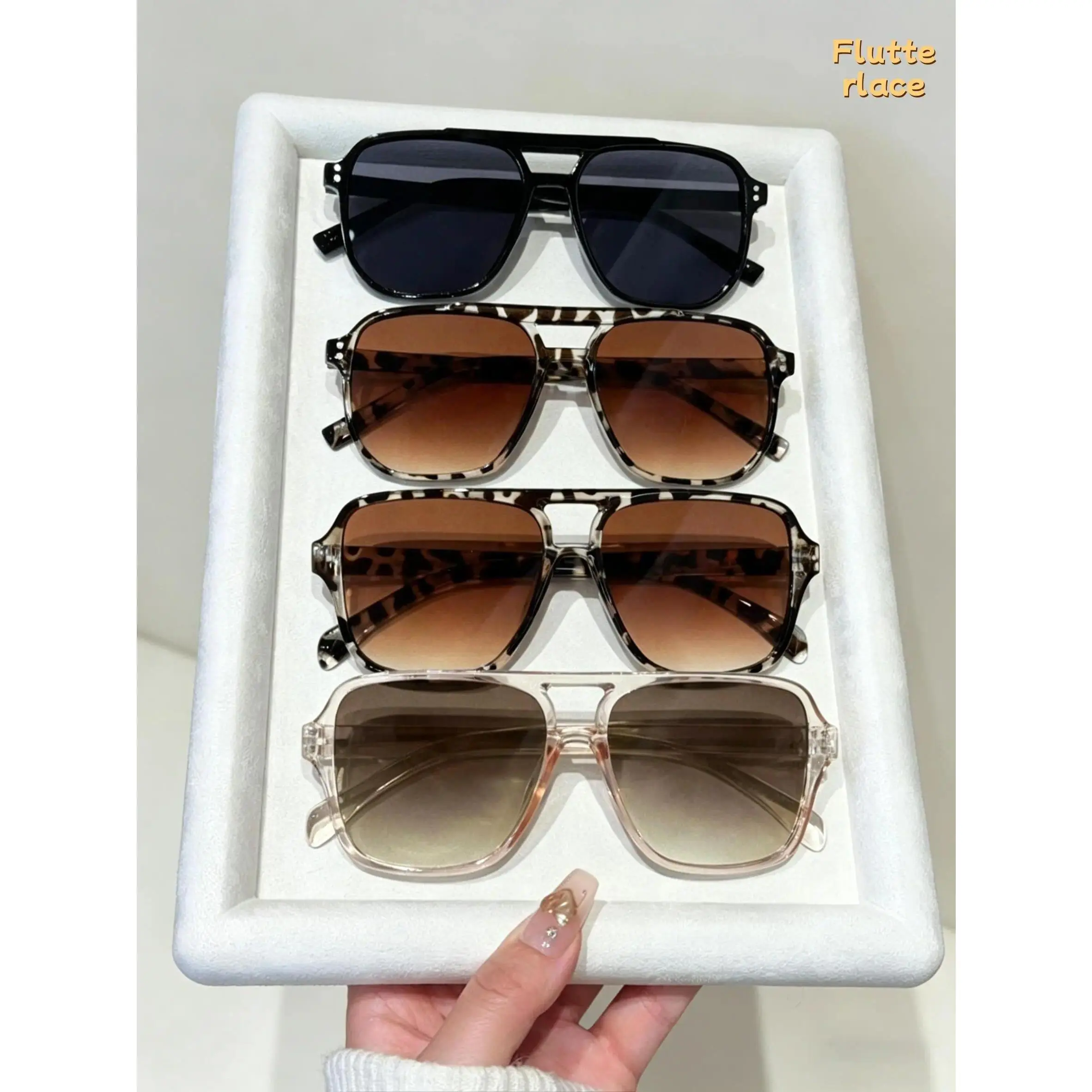 Y2K 4-Pack Oversized Sunglasses for Women & Men, Aviator and Cat Eye Fashion Shades with UV Protection, Trendy TikTok Eyewear for Beach, Outdoor, Travel & Daily Style summerwins
