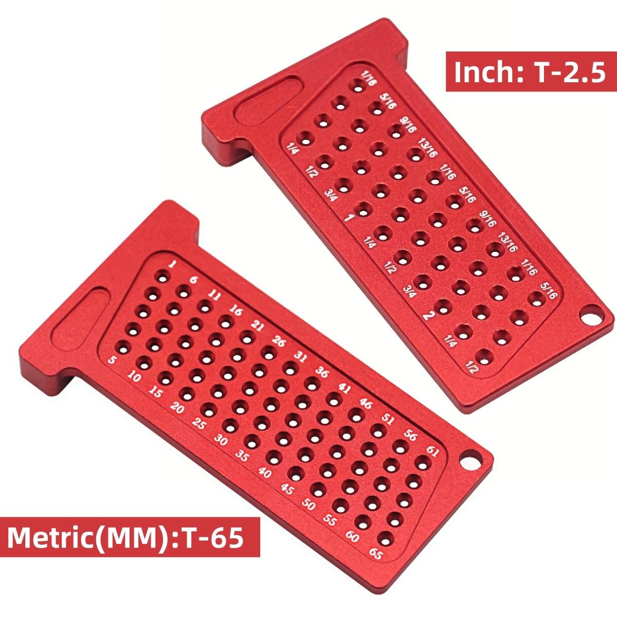 Woodworking Scriber Square Protractor Kit, Multi-angle Miter Triangle Ruler & T-square Hole Scribing Pocket Ruler, Hand Measuring Tools