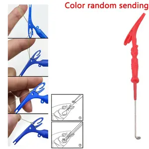 1pc 3in1 Extractor Fishing Universal Fly Nail Knot Tying Tools Extractor Hook Remover Quick Knot Tying Loop Knot Tyer Tool Color Random Sending