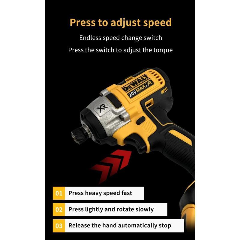 DEWALT DCF887 Brushless Cordless Impact Drill LED Light 20V Lithium Battery High Torque 3250RPM  Screwdriver Electric Tools