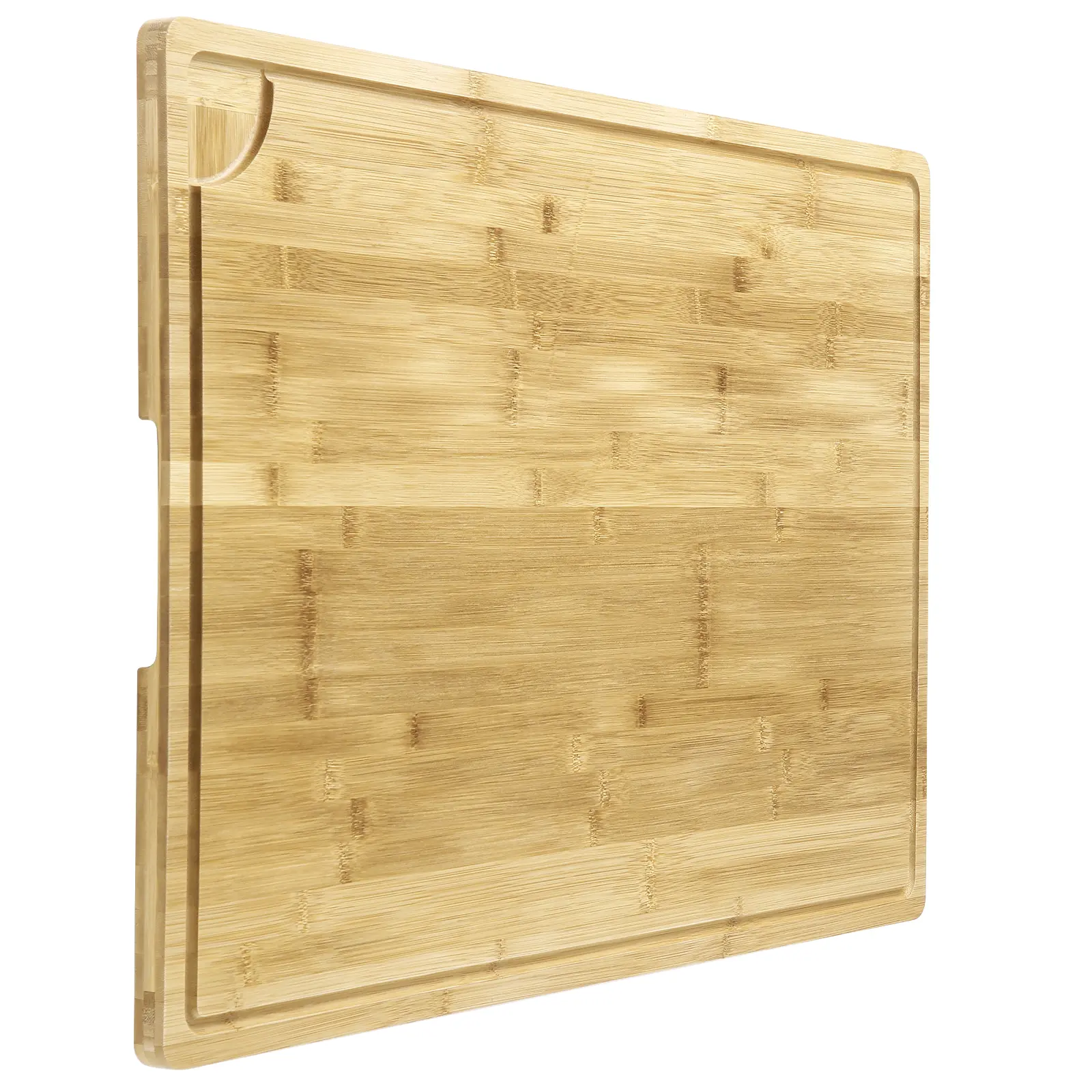 Carbonized Bamboo Cutting Board – Light & Dark Finishes, Reversible with Deep Juice Grooves & Handles – 20×14, 24×18 & 30×20 Inches
