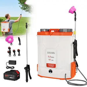 3.2/5.3 Gallon Battery Backpack Sprayer,  Electric Weed Sprayer with Mixing System, 5 Nozzles, Padded Straps, Powerful Yard Garden Sprayer with Telescopic Wand for Lawn Farm Work