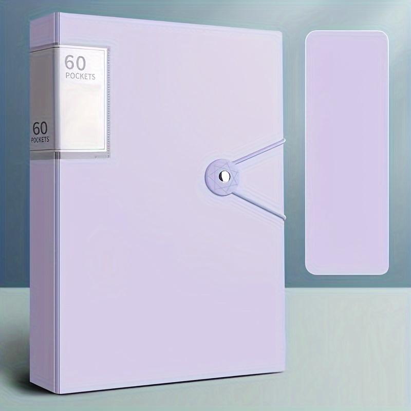 High-Quality A4 Document Folder with 60 Pages, Durable Waterproof PP Material, Multi-Pocket Design for Home Office and School Organization