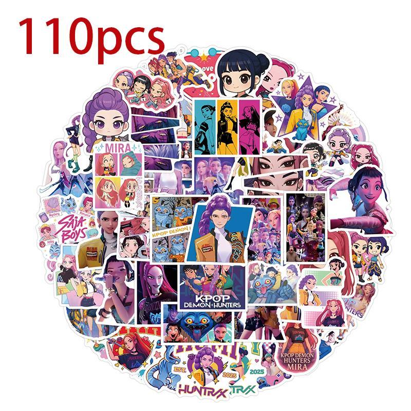55-110PCS K-POP Demon Hunters Sticker Film Television Peripheral Computer Decorative Stickers Waterproof Vinyl Toy Kid Gifts