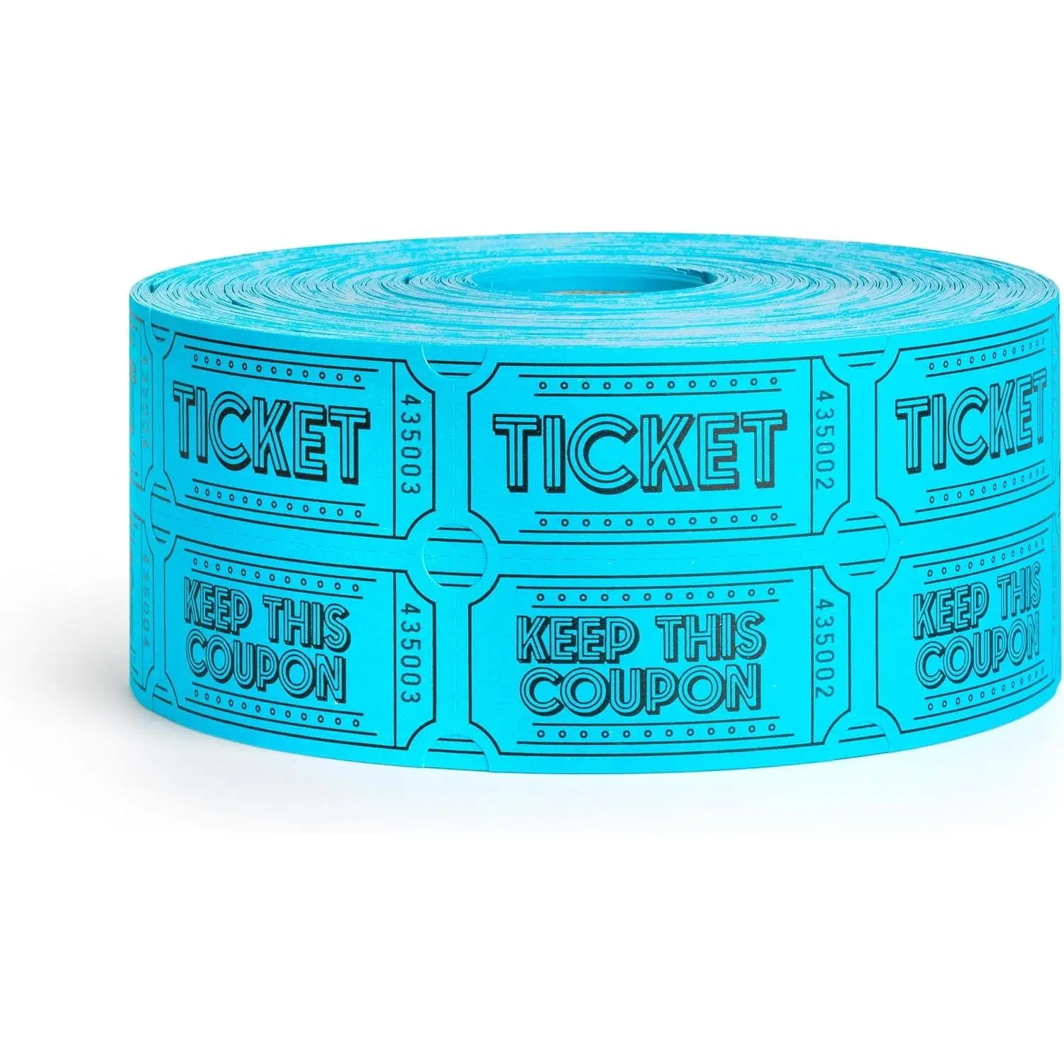 1000 Double Roll Blue Raffle Tickets for Events Drinks 50/50 Carnival Classroom