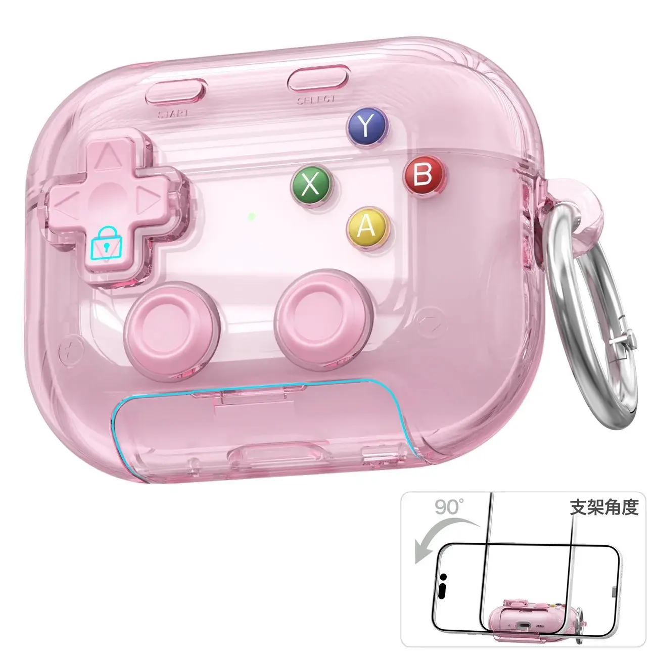 Locking Clear AirPods Case for AirPods 4 & Pro 3 & Pro 2 - Pop-up Cover with Phone Stand TPU Shockproof Case - Free Shipping