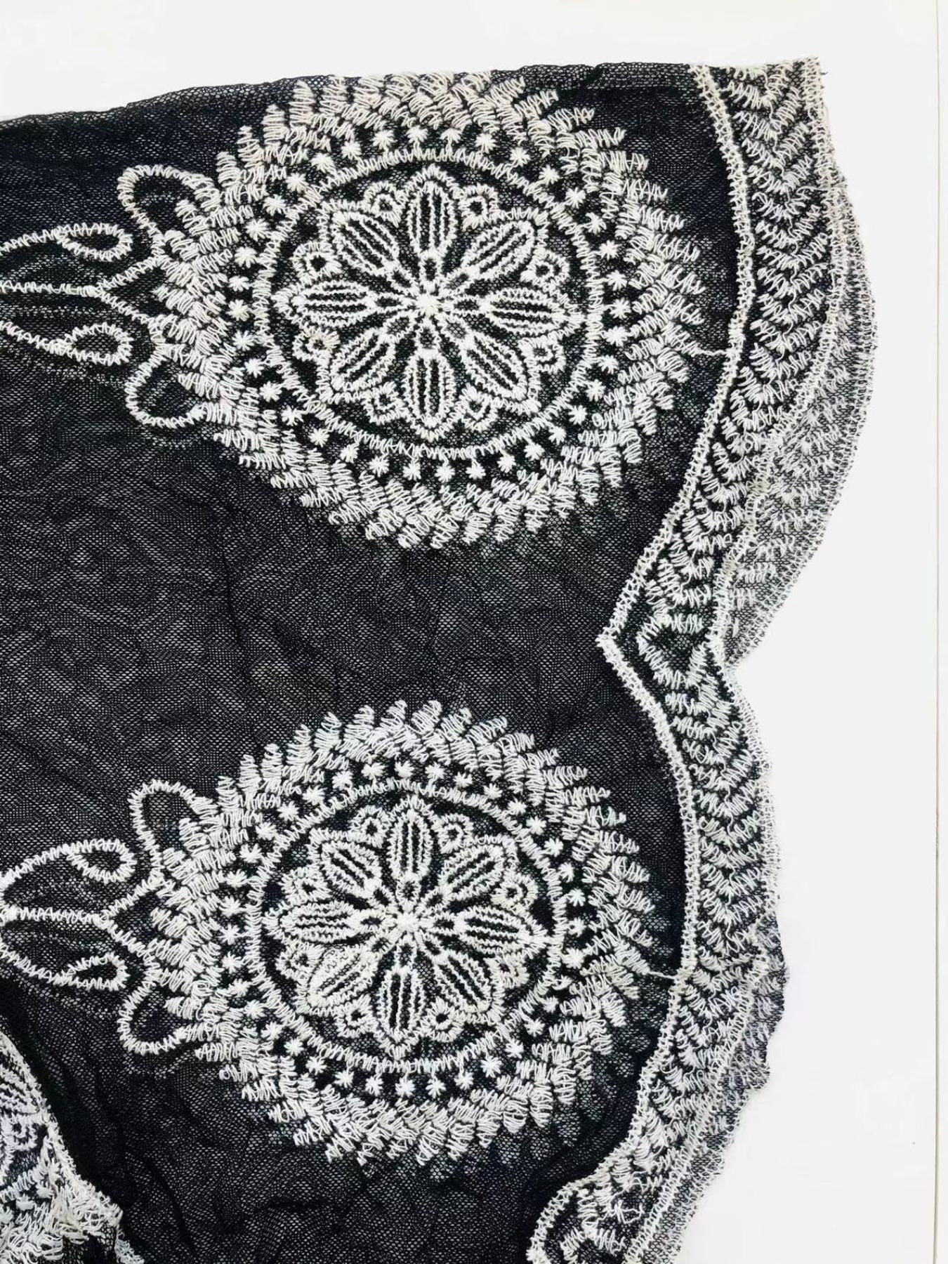 Women's Floral Pattern Batwing Sleeve Cover Up, Boho V Neck Semi-sheer Cover Up for Beach Holiday Vacation, Ladies Clothes for All Seasons