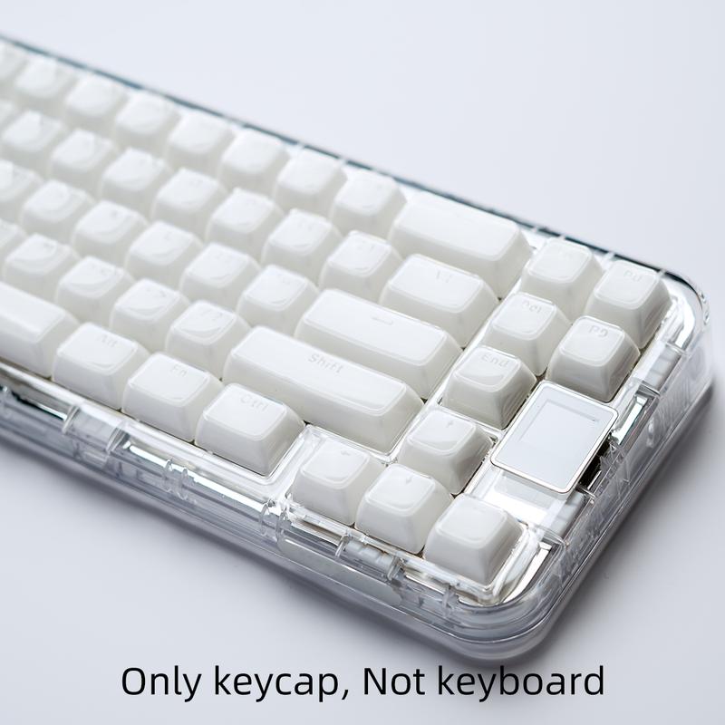 Artificial Crystal Translucent Keyboard Keycap, PC Dual Color Injection Molding Keycap, Compatible with 6.25U Space 61 68 75 84 87 98 99 100 104 108
