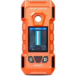 2026 NOYAFA Rechargeable Stud Finder Wall Scanner, 6 in 1 Electronic Wall Detector| Positioning Hole HD LCD Display, Audio Alarm, Accurately Detects Wood, Metal Studs, Live AC Wires, Joists and Pipes