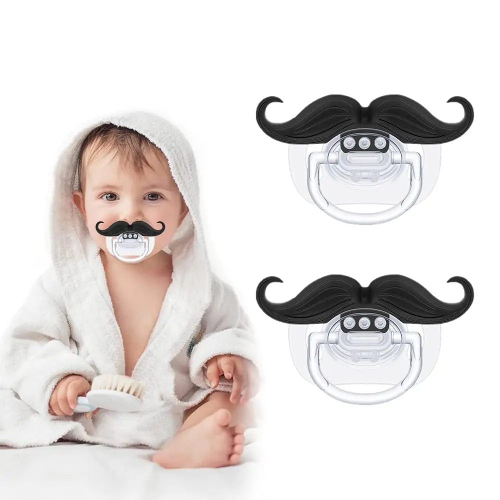 Funny Mustache Baby Pacifiers, BPA-Free Binky for Newborns, Infants & Toddlers 0-18 Months, Gift for Baby Boys(Gift)