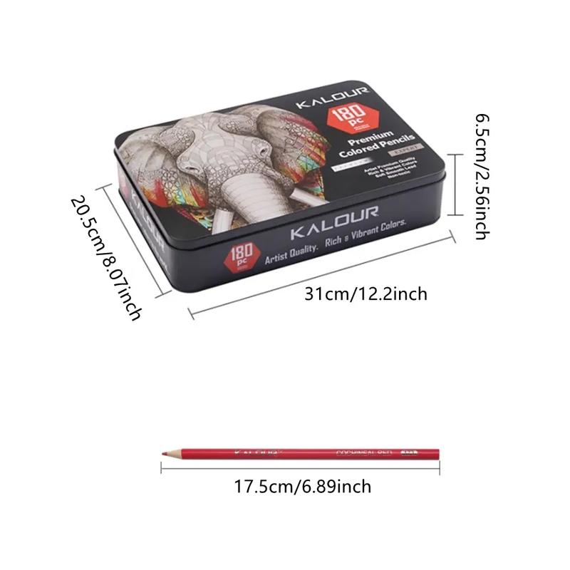 Colored Pencil Set, 180pcs/set Premium Colored Pencils, Wax-based Pencil for Coloring Drawing Sketching Shading Blending, Art Supplies for Adults Artists