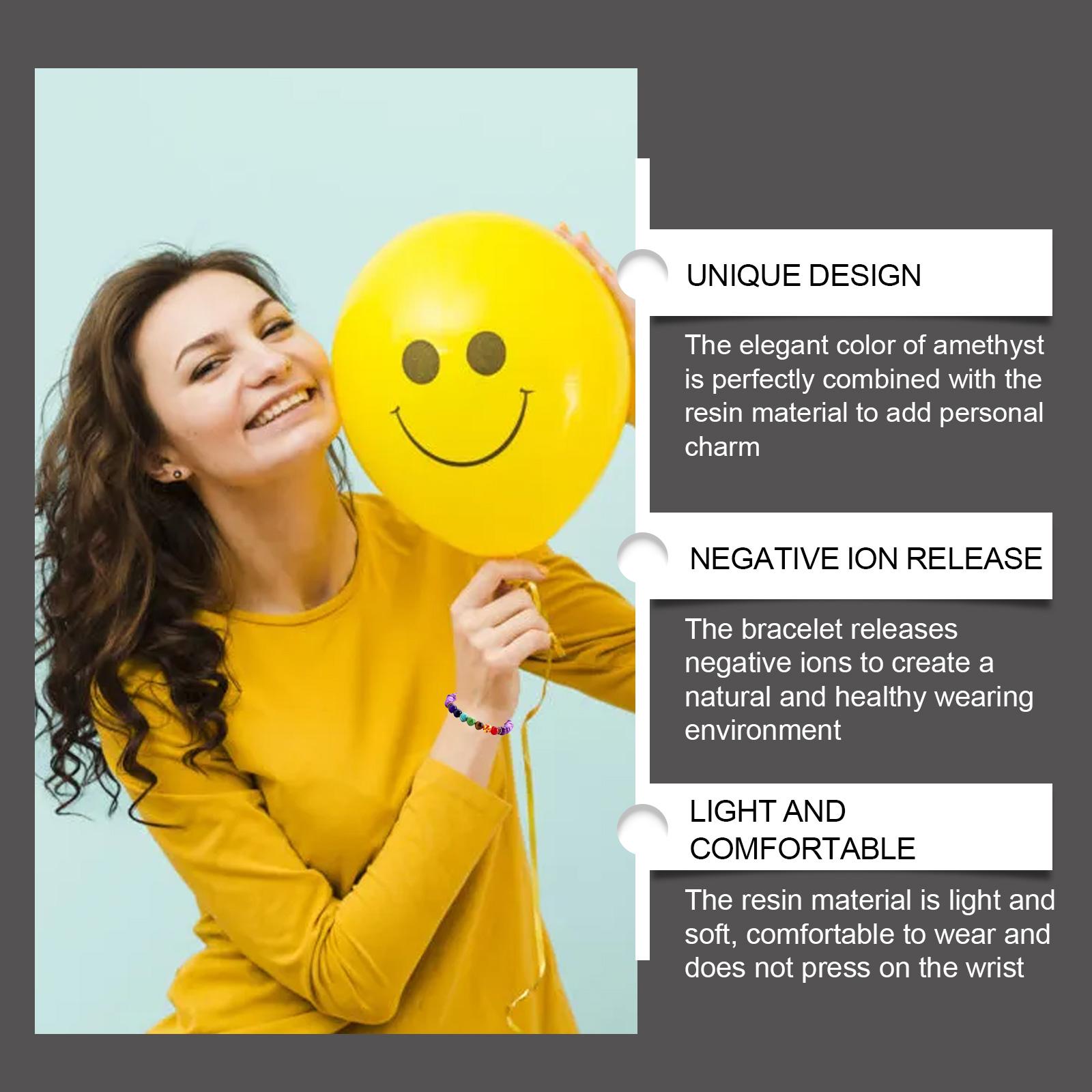 Hoexe Amethyst Bracelet Turquoise Simple Versatile Fashionable Personality Unisex Couple Pink Quartz Amethyst Bracelet