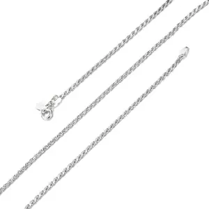 925 Sterling Silver Chain Necklace for Women & Men, Classic Twist Rope Style, Hypoallergenic Jewelry, 1.3-1.5mm, 14-30 Inches, Chains