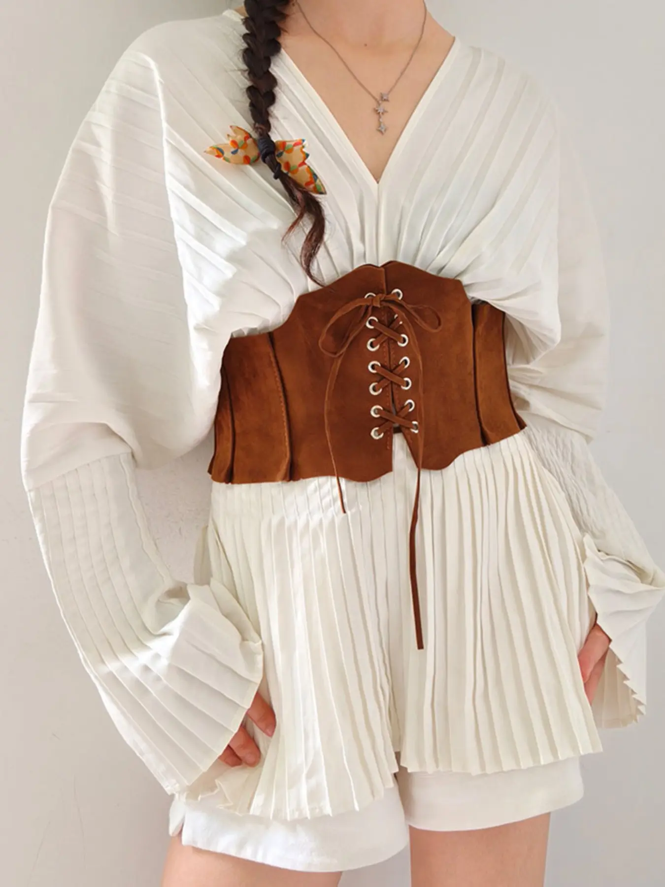 Wide Waist Belt for Women, Coffee Color, Vintage Western Gothic Ethnic Style, Decorative Skirt Accessory, Retro Fashion, Fashion Vintage Belts