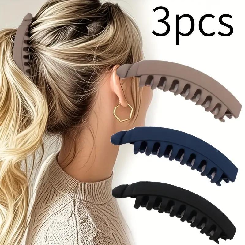 Large Banana Hair Clips Set, Strong Ponytail Holders, Vertical Barrettes, High-End Twist Clips, Ideal for Daily Use Large Banana Hair Clips Set, Strong Ponytail Holders, Vertical Barrettes, High-End Twist Clips, Ideal for Daily Use