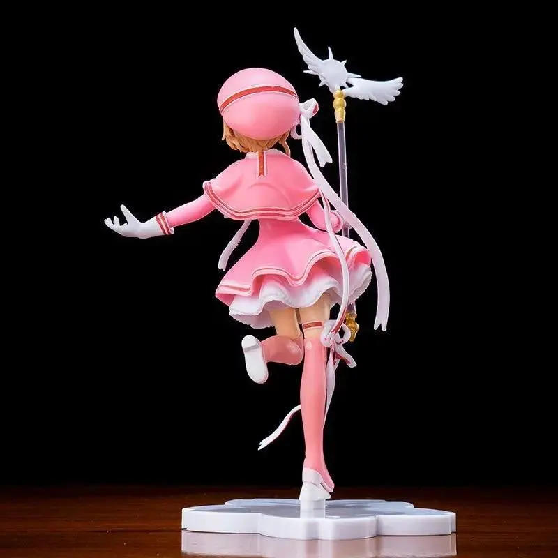 17CM 2026 Anime Card Captor Kinomoto Pink Sakura Action Figure PVC Models Toys Doll Collect Ornament Gifts