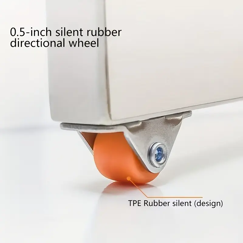 20-Pack 0.5-Inch Fixed Swivel Casters, Mini Silent Drawer Wheels, Smooth Linear Furniture Feet with Screws, Ideal for Cabinets and Tatami Drawers