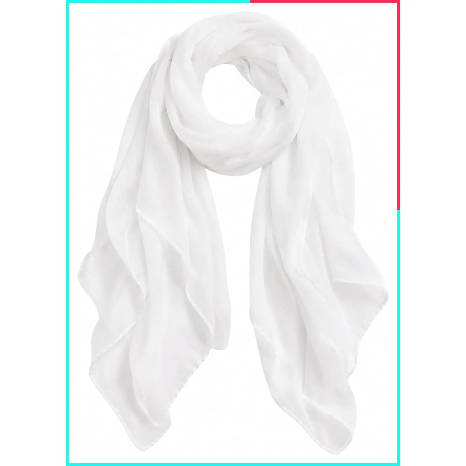 Lightweight Sheer Wrap Shawl Scarf for Women, 71 x 31 in, Solid Color 100% Polyester Long Scarf, Soft for Summer, Wedding, Party, Travel and Gifts