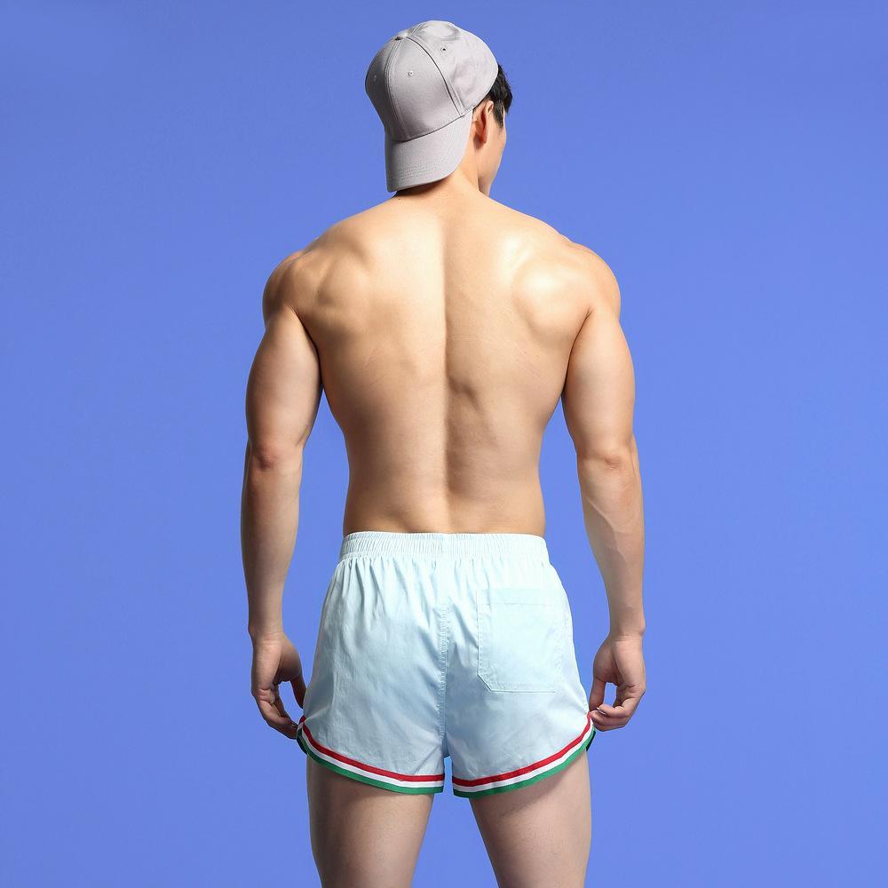 Tauwell Mens Sports Shorts Trendy Comfortable Youth Casual Three-Point Pants Polyester Fabric  - Menswear Trouser Elastic