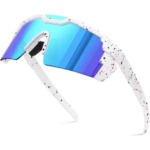 Unisex Kids Sunglasses Sports Eyewear (Ages 6-12) - Resin Anti-Glare UV-Protection Lenses, Plastic Frame, Protection Sports Eyewear for Baseball, Cycling