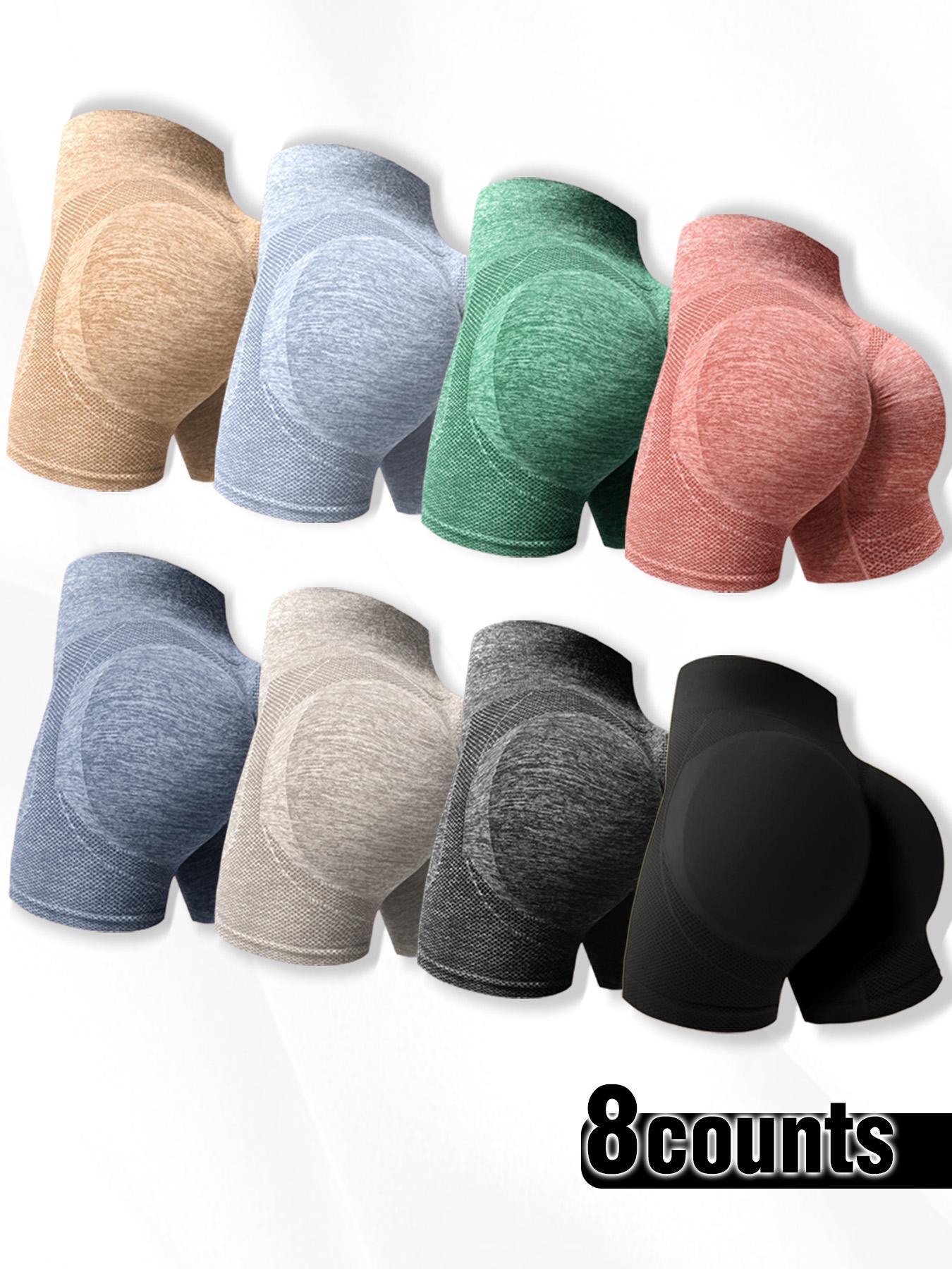 Women's High Waist Sports Gym Shorts, Quick Drying High Stretch Seamless Yoga Short Leggings, Ladies Sportswear Clothing for Indoor Outdoor Wear