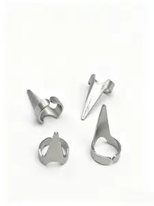 4 pcs Adjustable Braiding Sectioning Rings & Steel Hair Pick, Professional Hair Sectioning Tool Kit Essential for Dreadlock & Hair Extensions