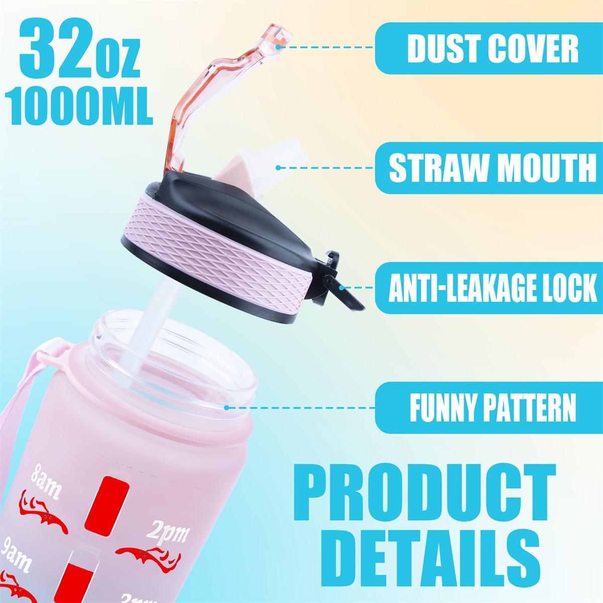 32oz Sports Water Bottle, 1 Count Firefighter Axe American Flag Themed ...