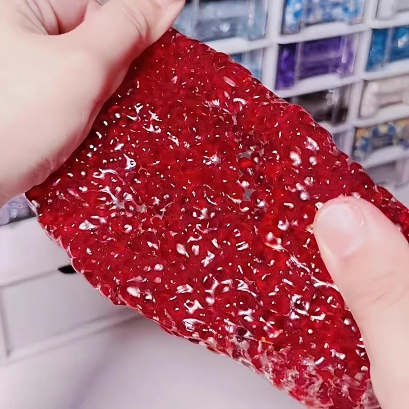 Handcrafted Pomegranate-Shaped Stress Relief Ball Creative Malleable Durable Acrylic Squeeze Toy Fun Novelty Holiday Party Gifts