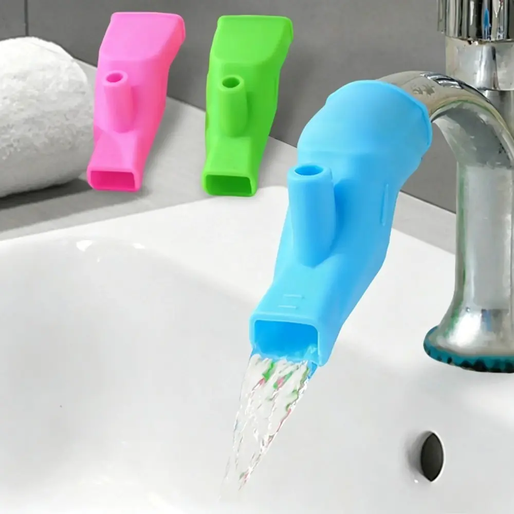 2026 New 6/12 Counts Silicone Faucet Extenders, Flexible Dual-Outlet Tap Extension with Splash Reduction, Random Color Kitchen Sink Water Saving Accessory